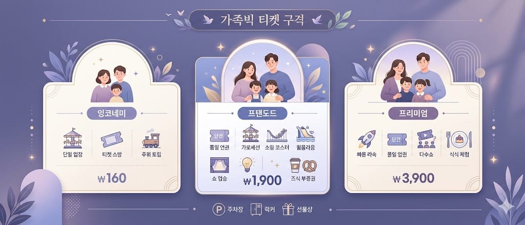 파라다이스시티 원더박스 가격 비교 인포그래픽